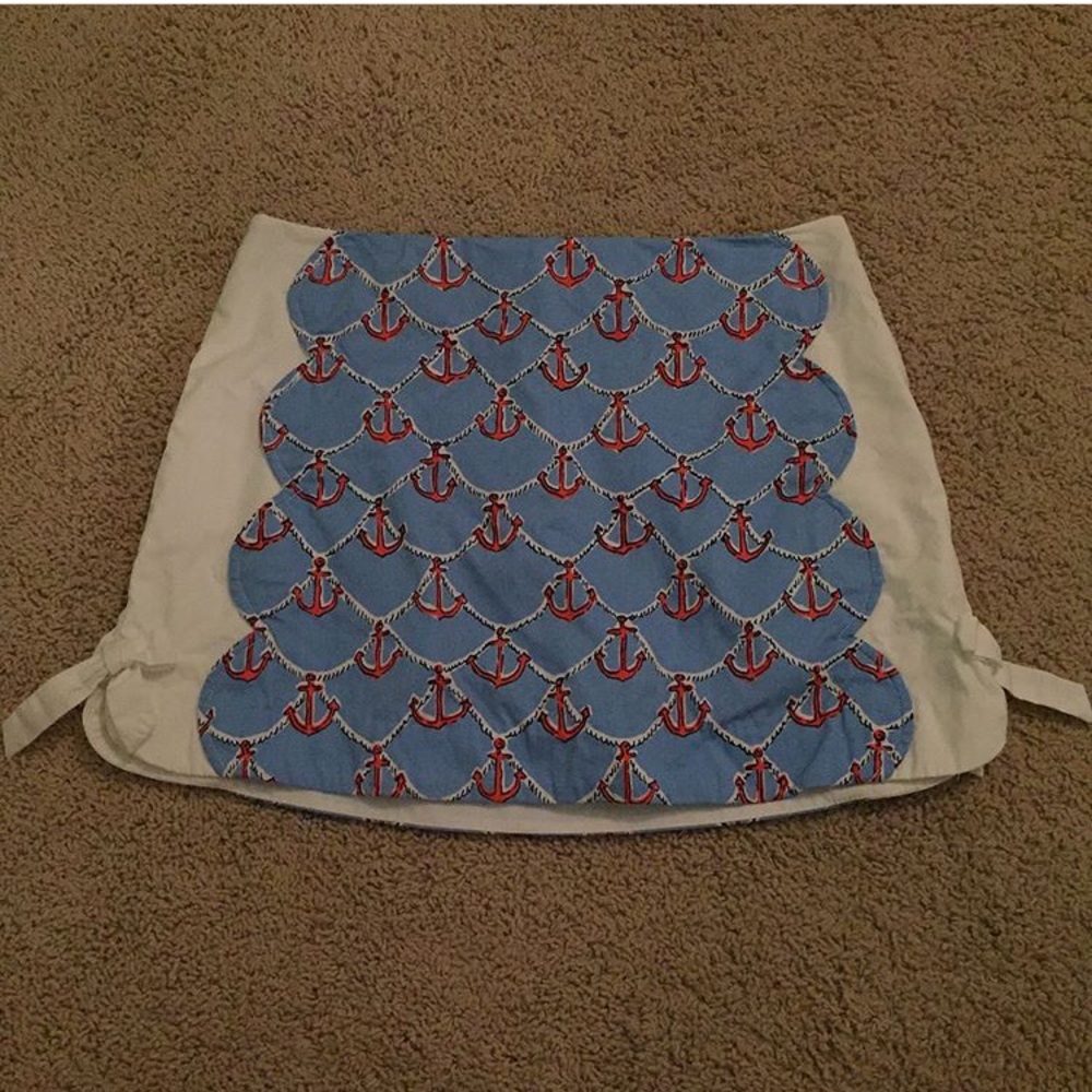 lilly pulitzer anchor skirt size 00